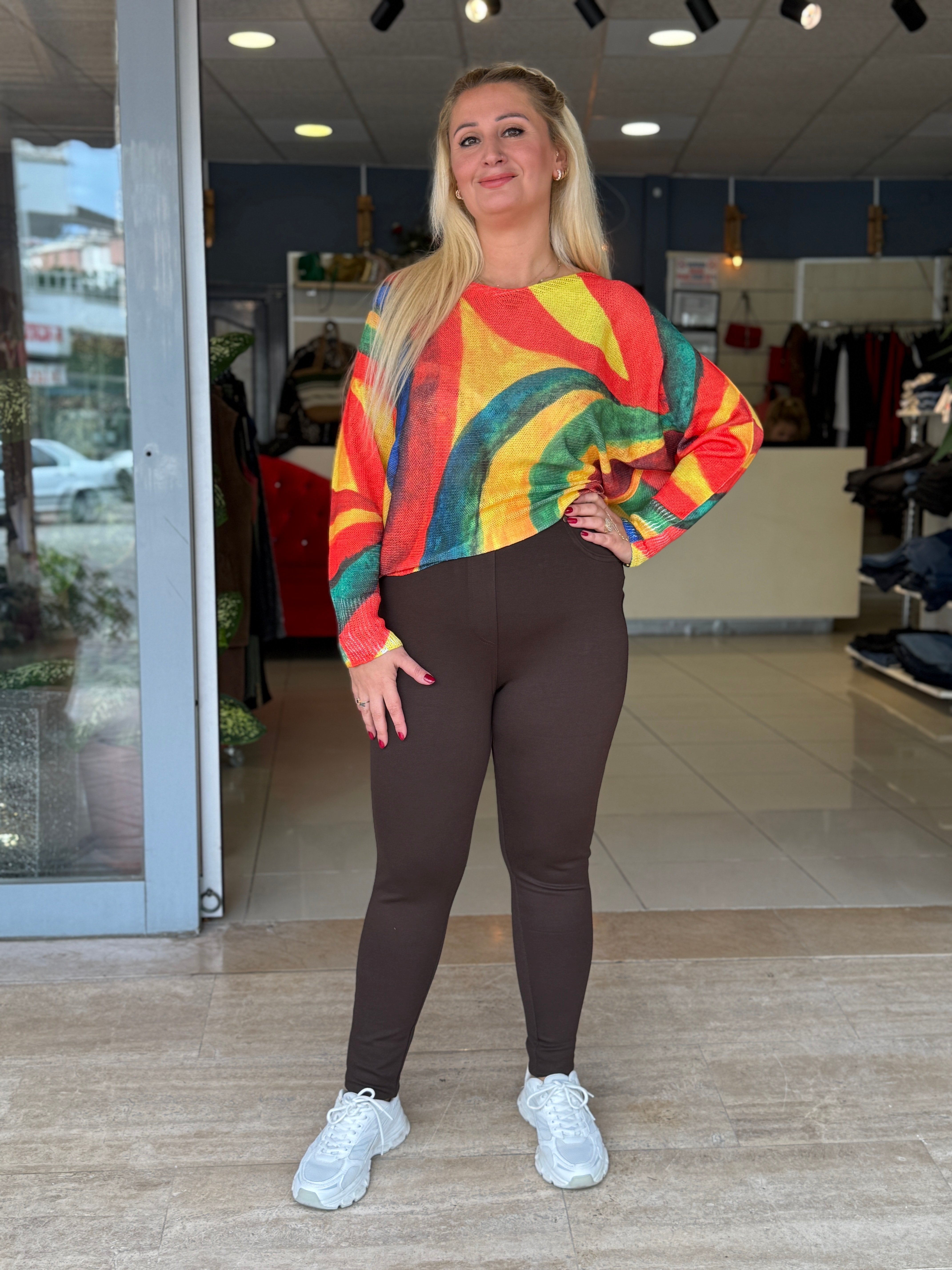 Çelik Penye Tayt Pantolon