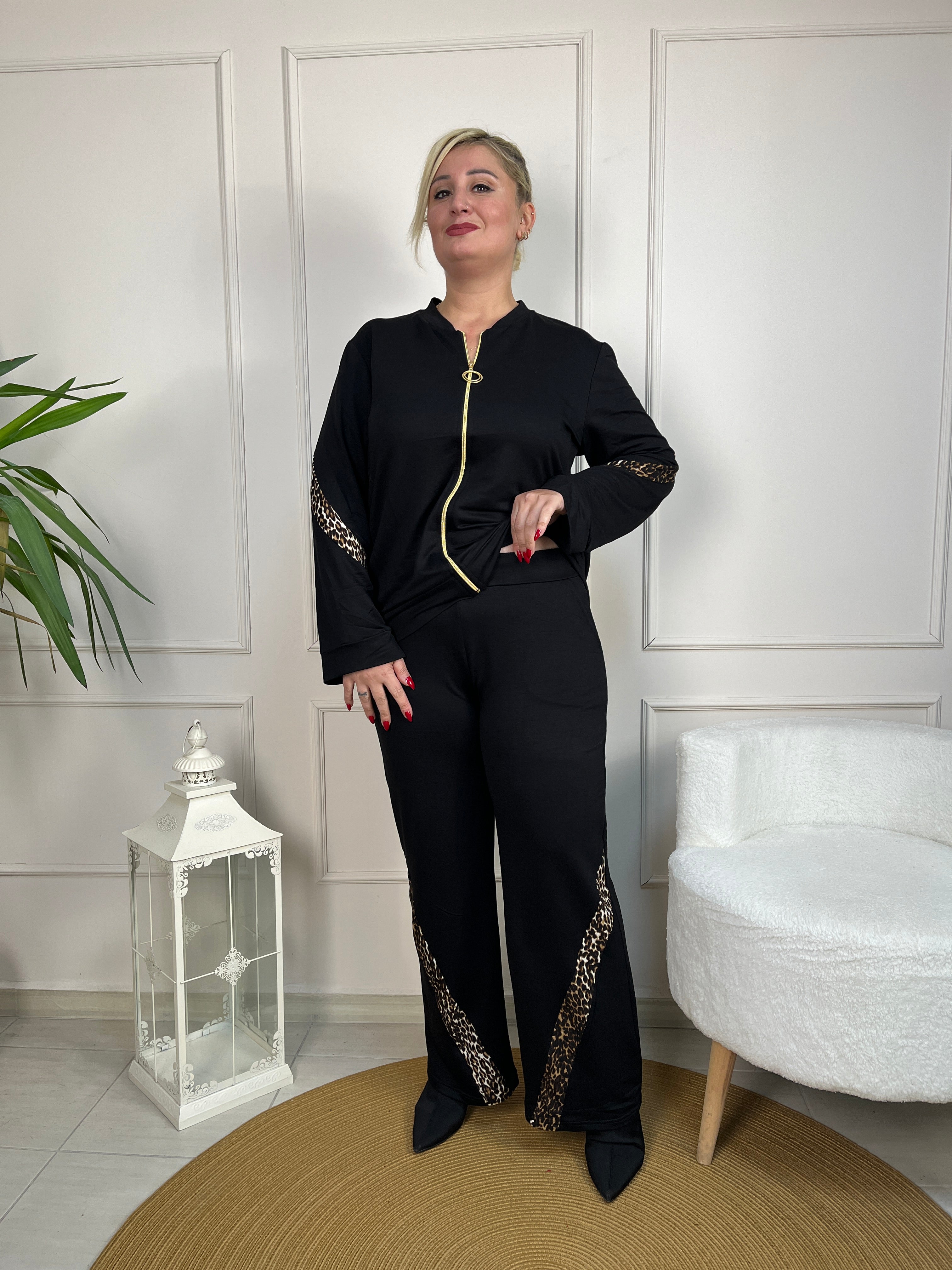 Bol Paça Leopar Garnili Takım