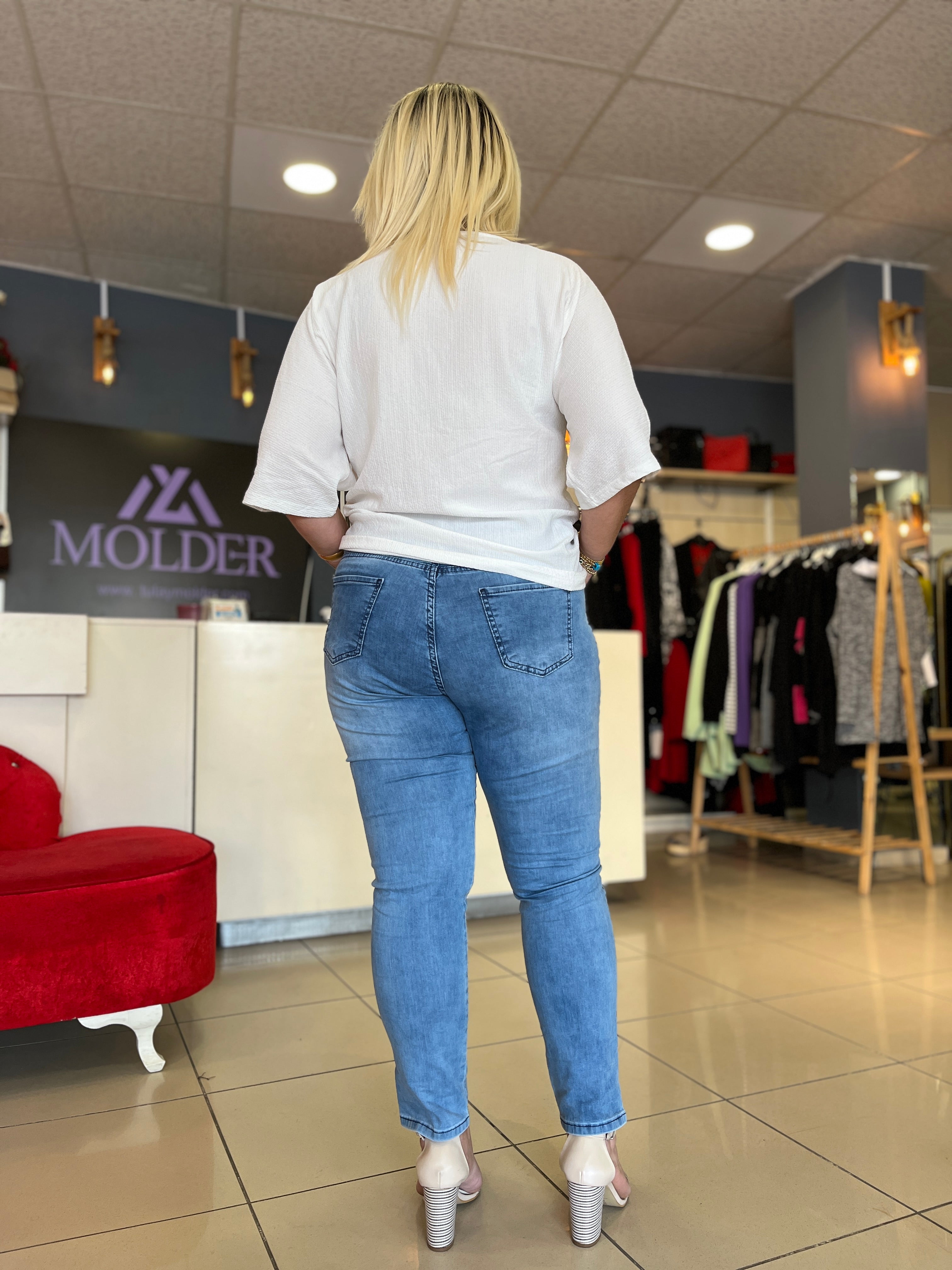 Full Taş Detaylı Pantolon